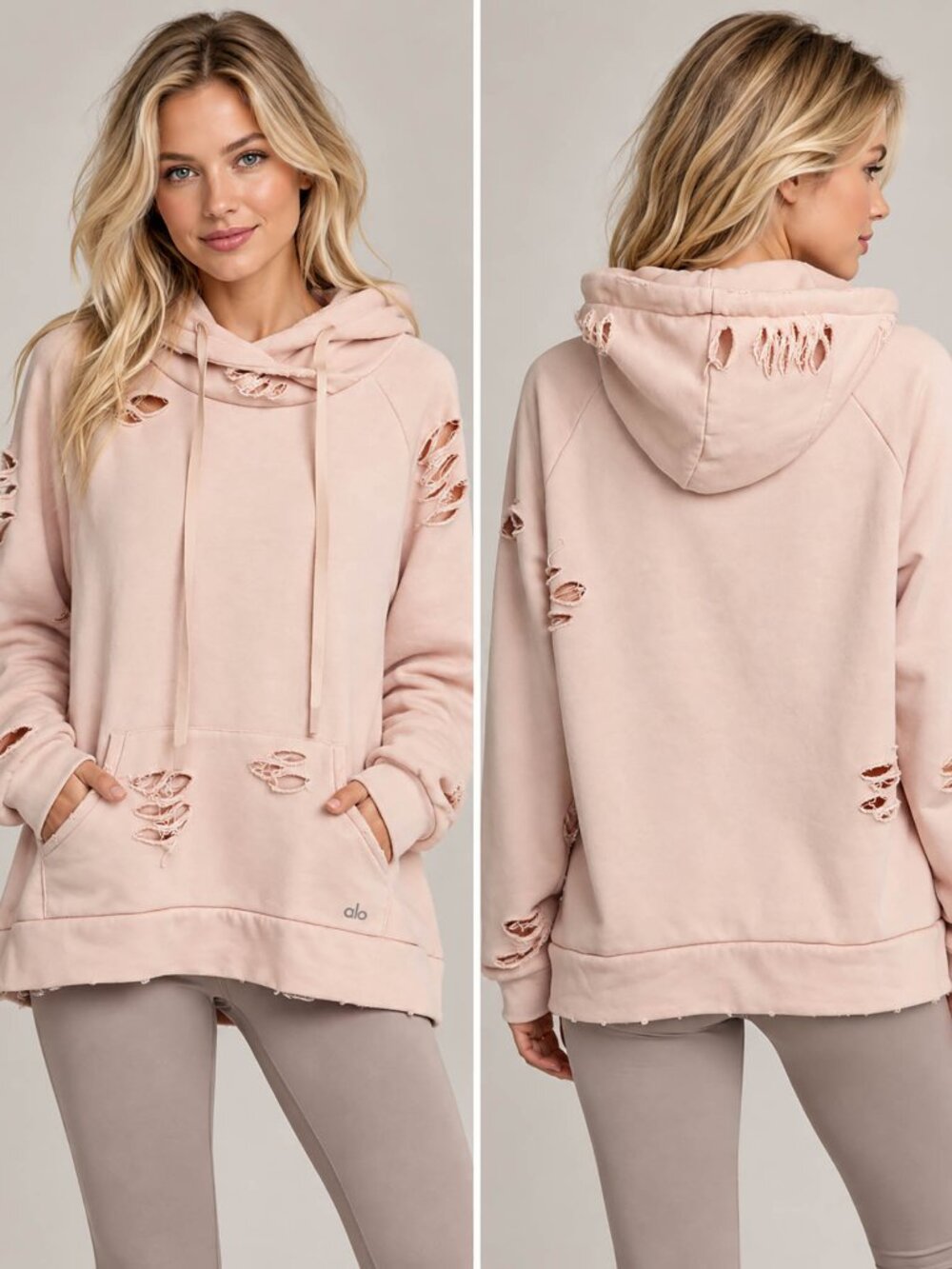 Alo Yoga Distressed Hoodie
